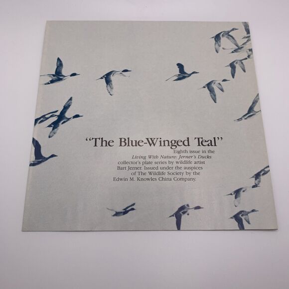 The Blue Winged Teal Plate Living With Nature Jerners Ducks Bart Jerner Knowles - Picture 7 of 9